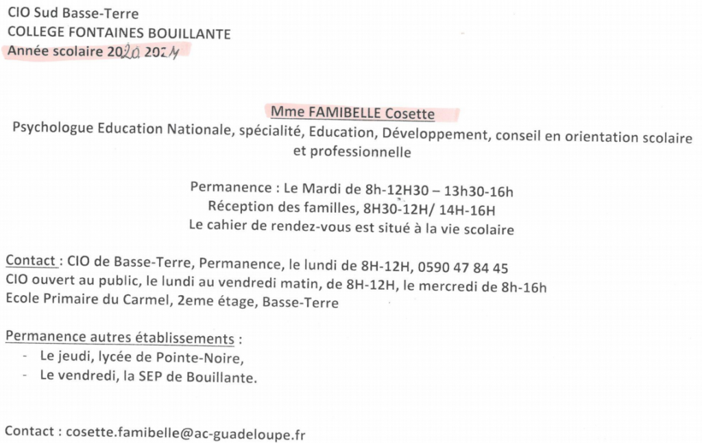 Psy EN – Collège Fontaines Bouillantes